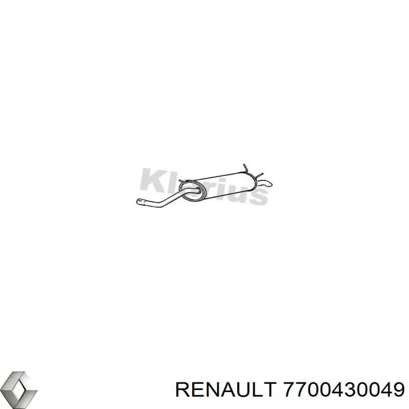 Comprar 7700430049 Renault (RVI) Silenciador trasero