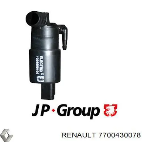 Bomba de agua limpiaparabrisas, delantera Renault (RVI) 7700430078 precio, desde 13,90 EUR