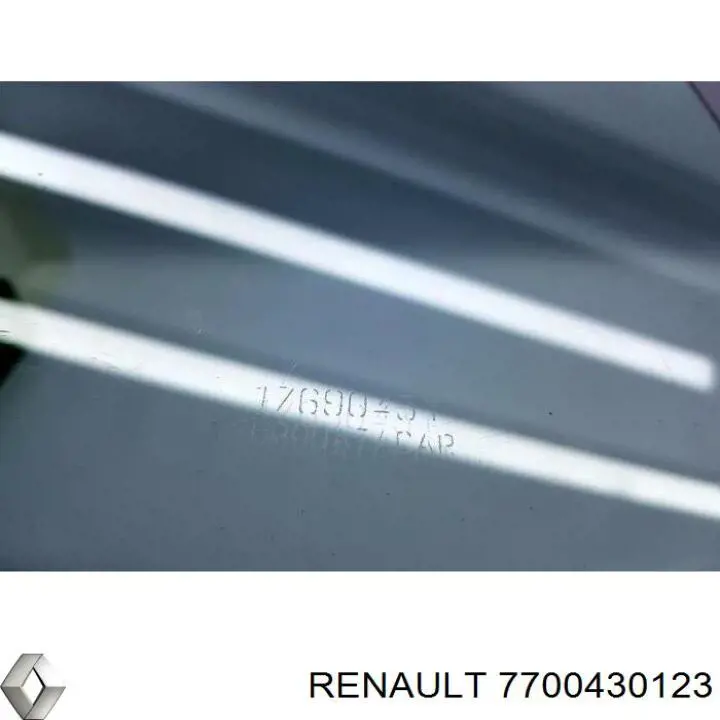 Cristal de puerta trasera derecha 7700430123 Renault (RVI)