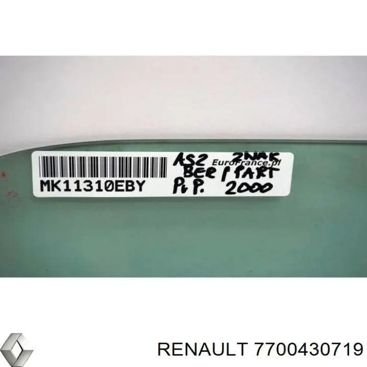 Comprar 7700430719 Renault (RVI) Cristal de puerta trasera izquierda