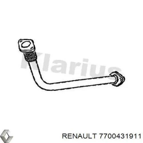 7700423400 Renault (RVI) tubo de admisión del silenciador de escape delantero