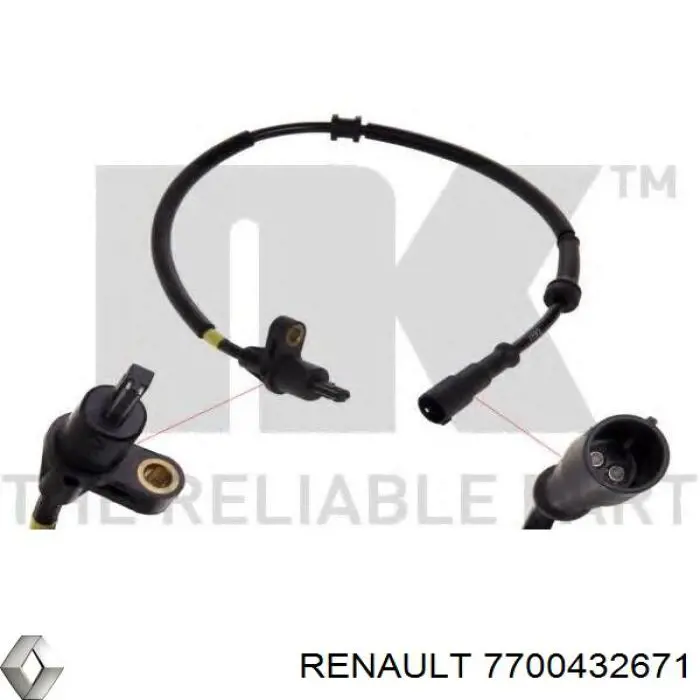 Comprar 7700432671 Renault (RVI) Sensor ABS trasero derecho