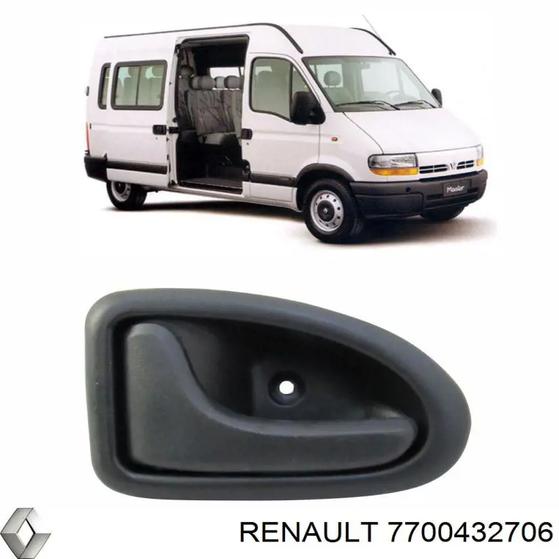 Manecilla de puerta, equipamiento habitáculo, delantera derecha Renault Clio 2 (B, C, B01)