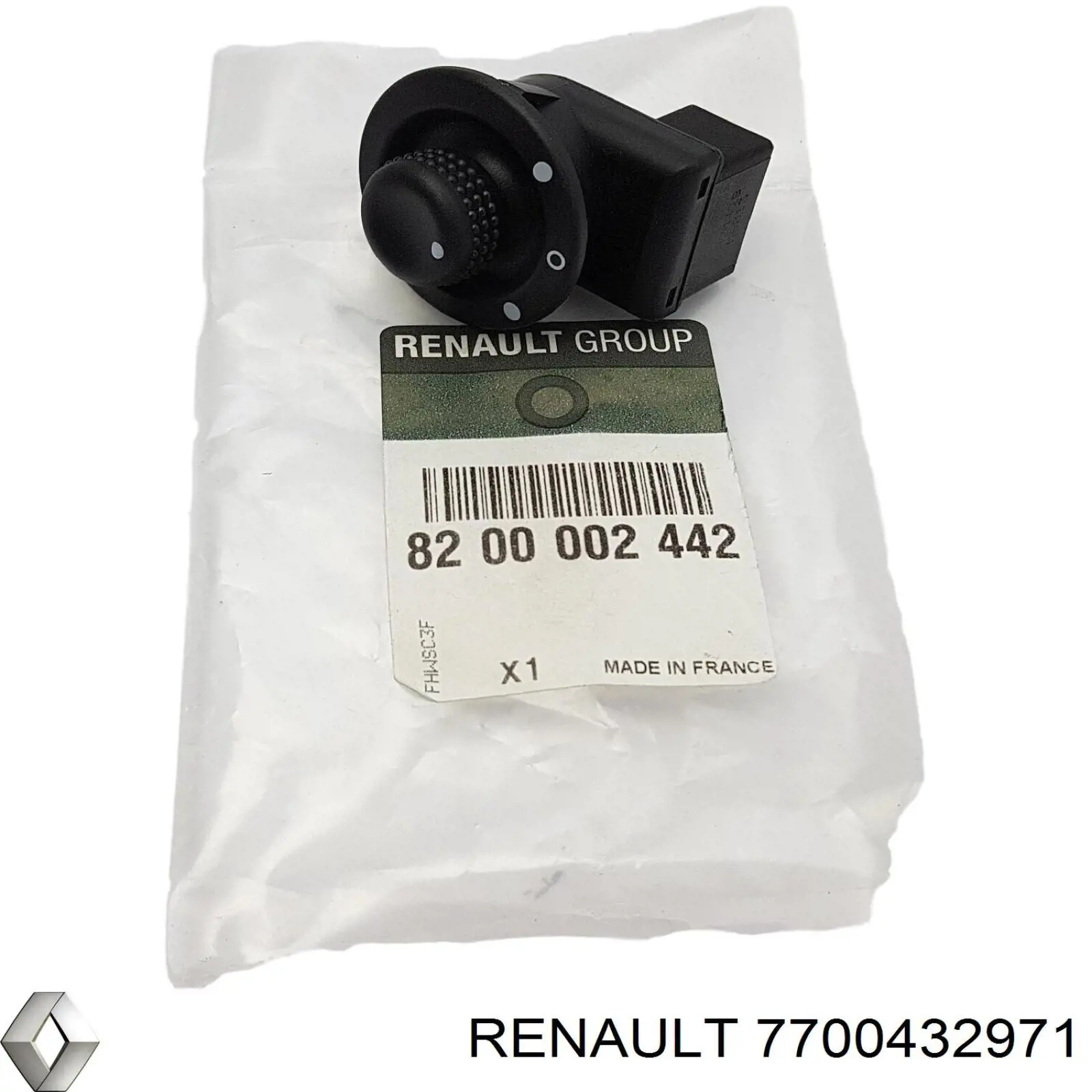 Módulo de espejos retrovisores en la puerta Renault (RVI) 7700432971 precio, desde 20,33 EUR