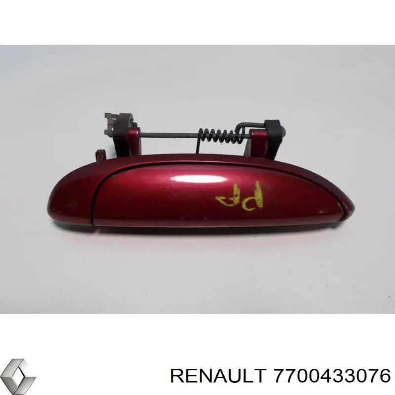 Comprar 7700433076 Renault (RVI) Manija exterior derecha delantera/trasera de puerta