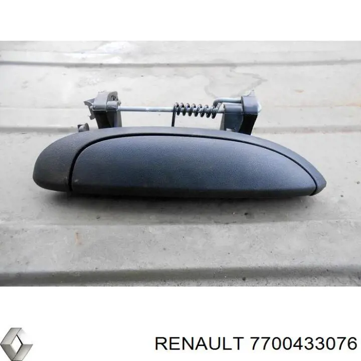 7700433076 Renault (RVI) tirador de puerta exterior derecho delantero/trasero