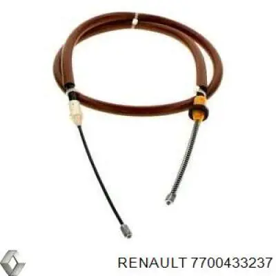 7700433237 Renault (RVI) cable de freno de mano trasero izquierdo