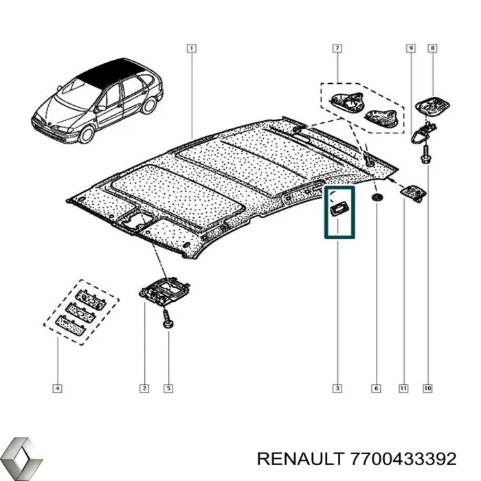  Renault (RVI) 7700433392 precio, desde 11,03 EUR