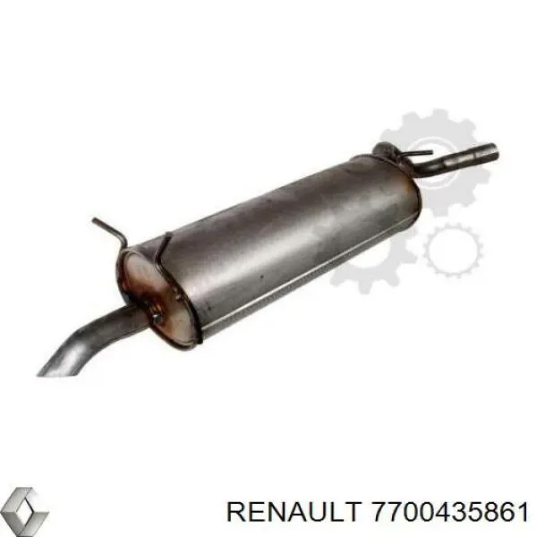 7700435861 Renault (RVI) silenciador posterior