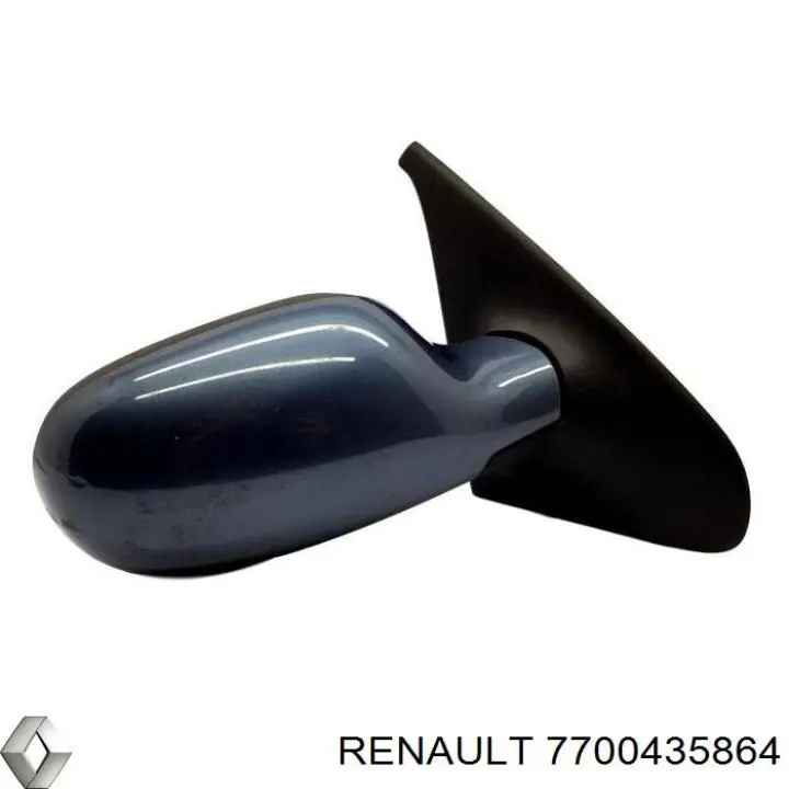 Espejo de retrovisor derecho 7700435864 Renault (RVI)