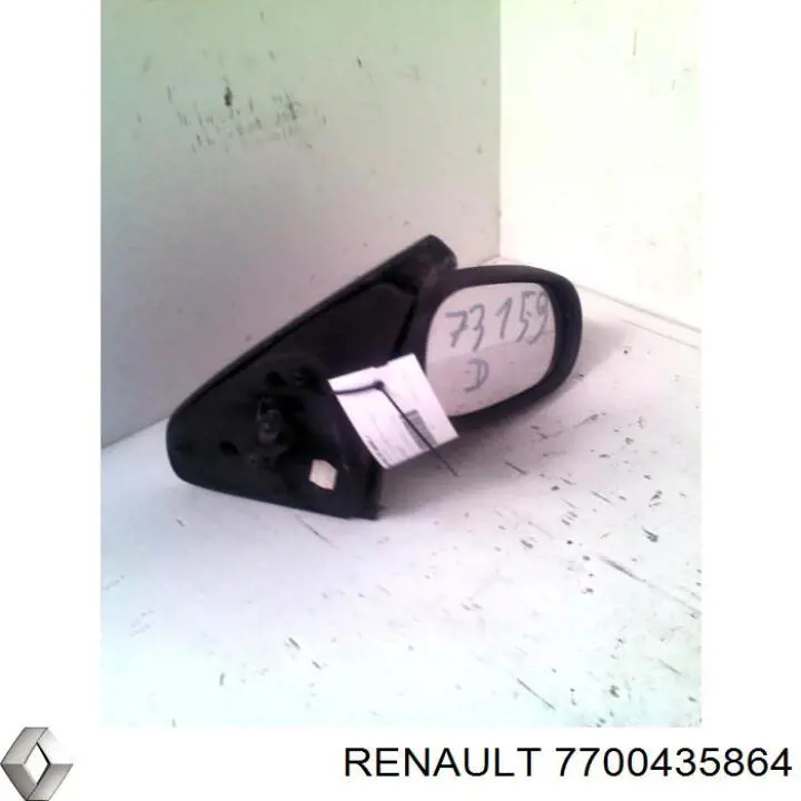 Espejo de retrovisor derecho 7700435864 Renault (RVI)