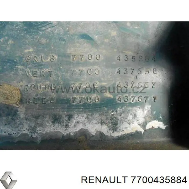 7700435884 Renault (RVI) parachoques trasero, parte central