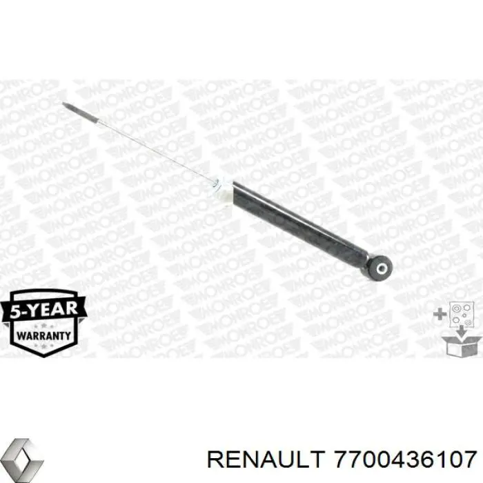 7700436107 Renault (RVI) amortiguador trasero