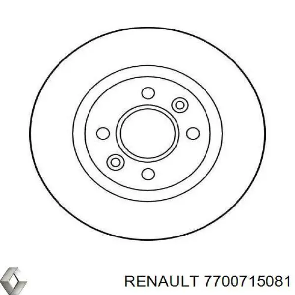 7700715081 Renault (RVI) disco de freno delantero