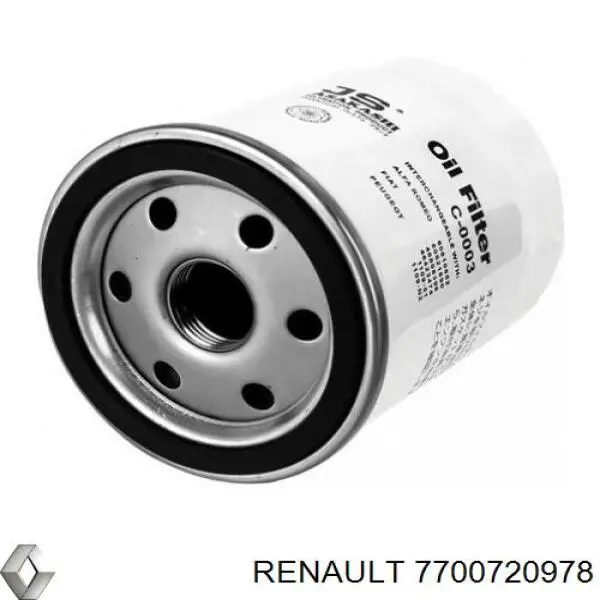 Filtro de aceite 7700720978 Renault (RVI)