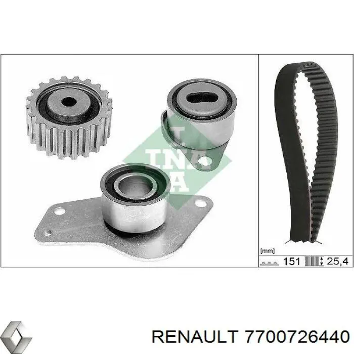 7700726440 Renault (RVI) rodillo, cadena de distribución