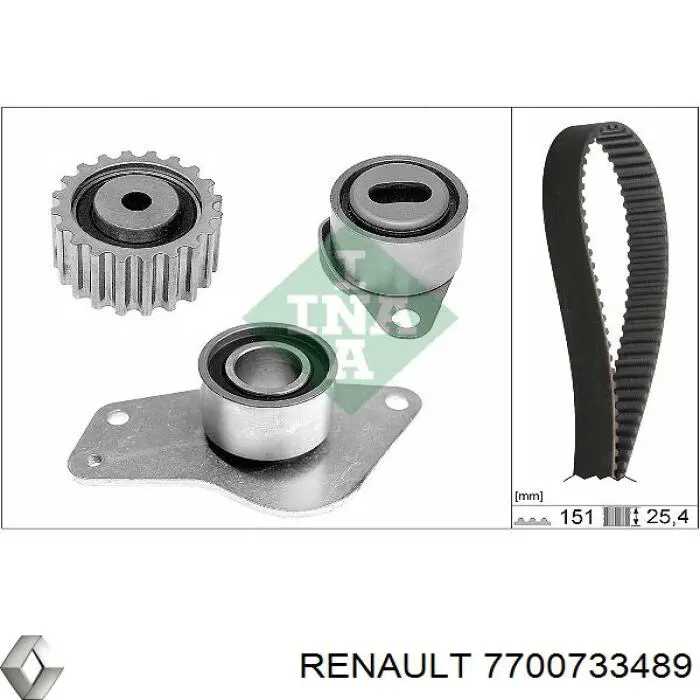 7700733489 Renault (RVI) polea correa distribución