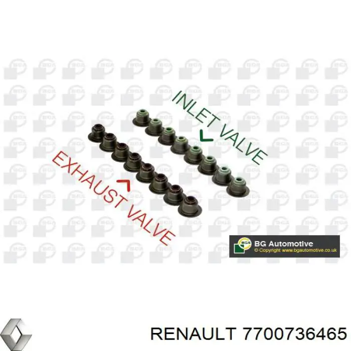 7700736465 Renault (RVI) sello de aceite de valvula (rascador de aceite Entrada/Salida)