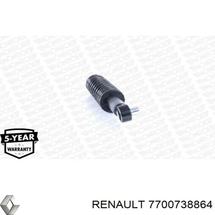 7700738864 Renault (RVI) amortiguador trasero
