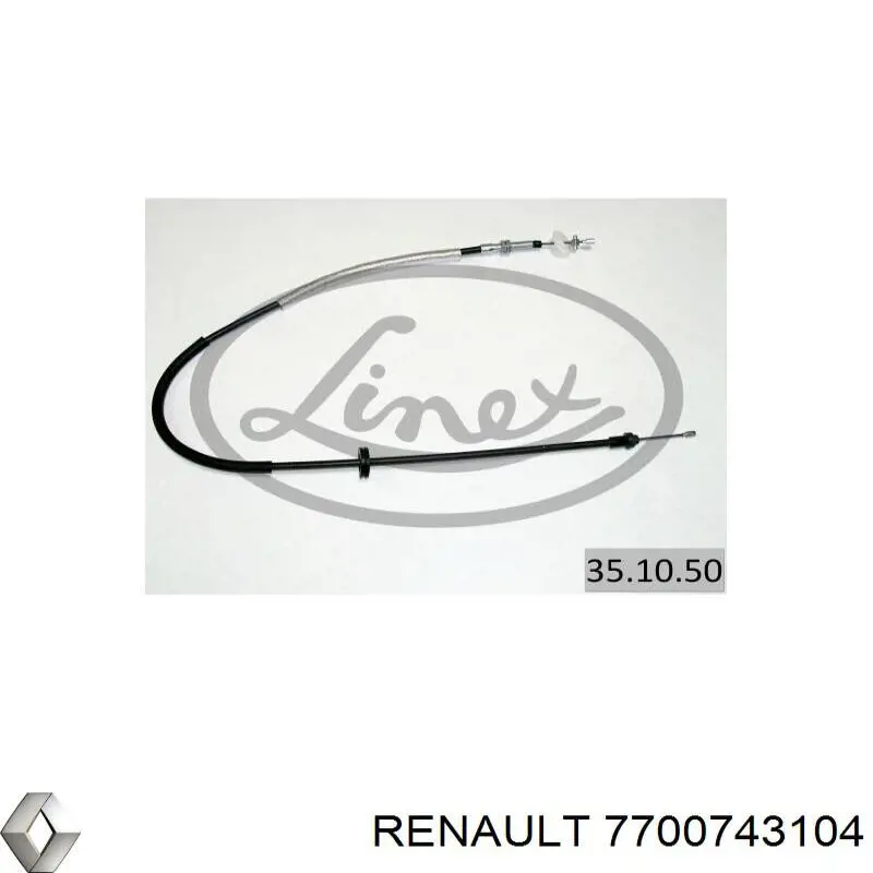 7700743104 Renault (RVI) cable de embrague