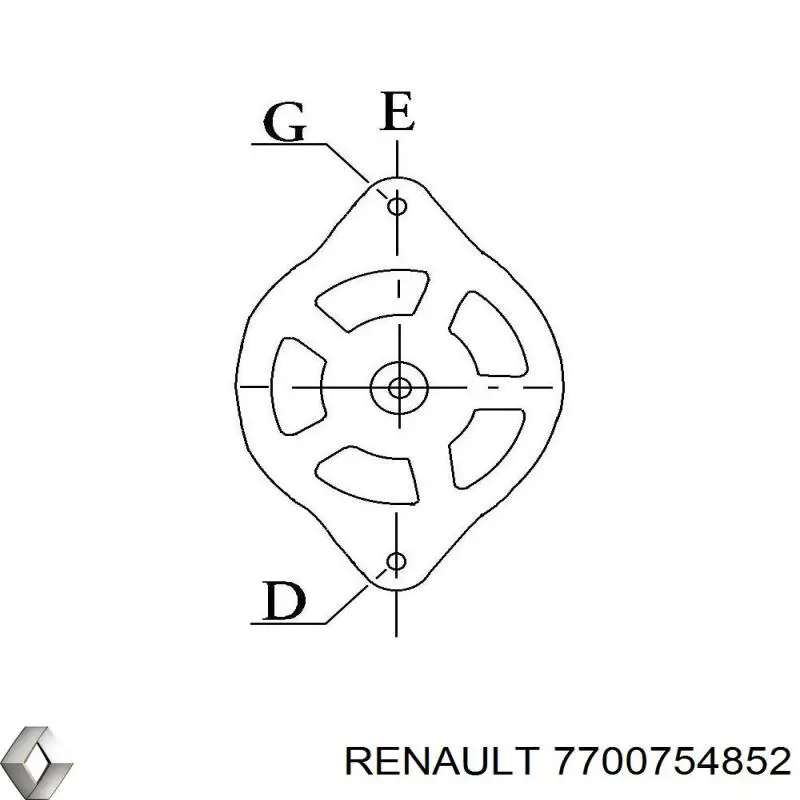 7700754852 Renault (RVI) alternador