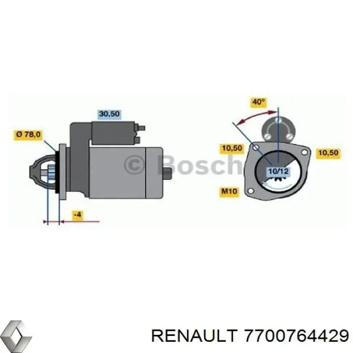Comprar 7700764429 Renault (RVI) Motores de arranque