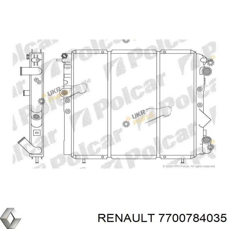 7700784035 Renault (RVI) radiador refrigeración del motor