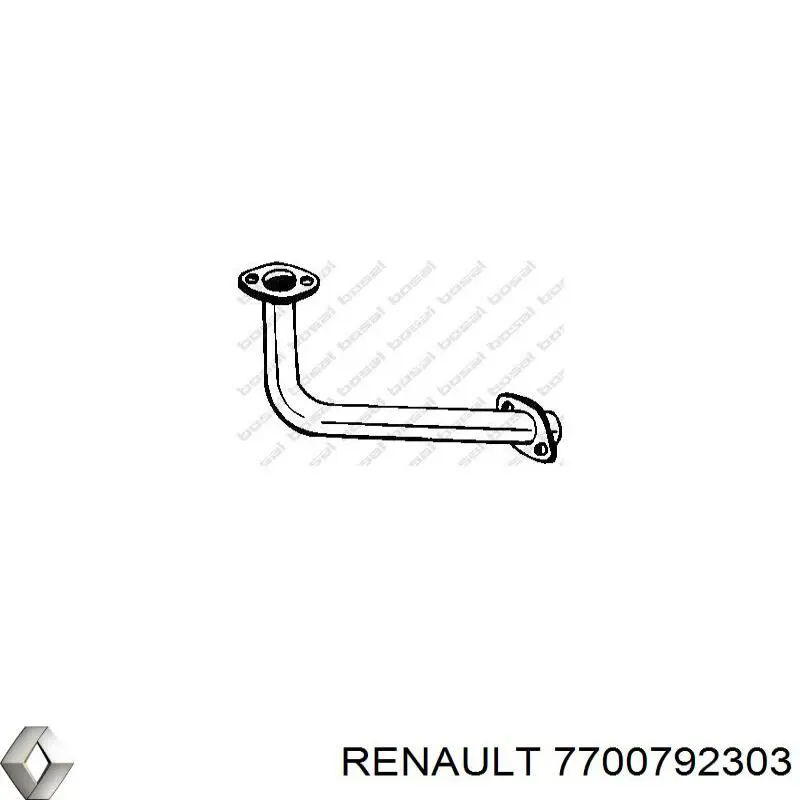 7700792303 Renault (RVI) tubo de admisión del silenciador de escape delantero