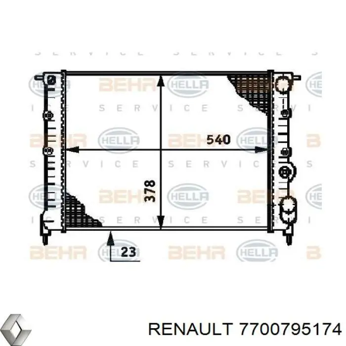 Radiador de água Renault 21 S48