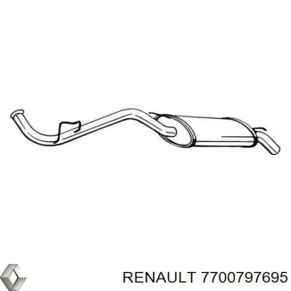 Silencioso trasero para Renault Clio (BC57, 5357)