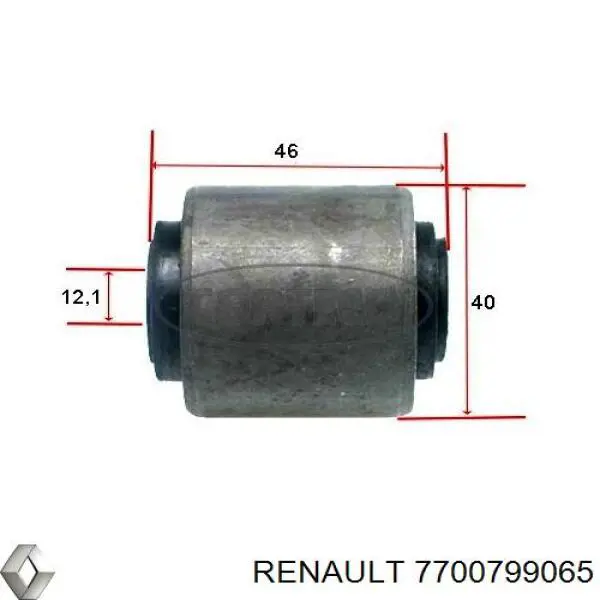7700799065 Renault (RVI) silentblock de suspensión delantero inferior
