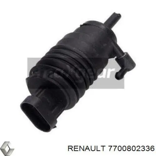Bomba de agua limpiaparabrisas, delantera 7700802336 Renault (RVI)