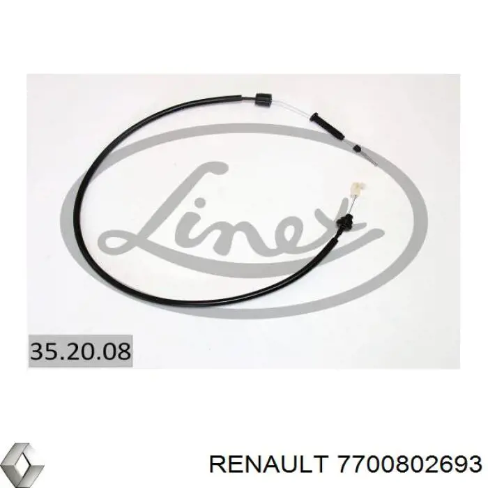 7700802693 Renault (RVI) cable del acelerador
