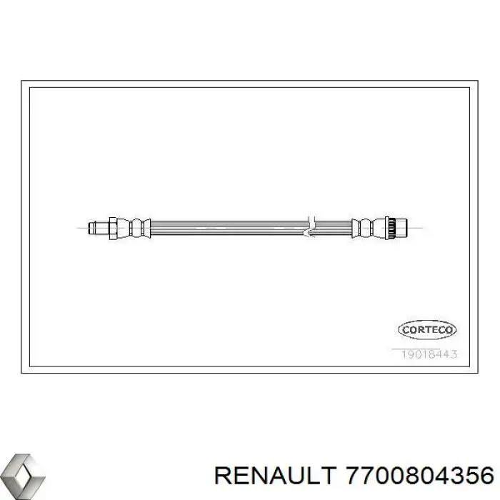 7700804356 Renault (RVI) latiguillo de freno delantero