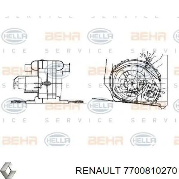 Ventilador de calefacción Renault (RVI) 7700810270 precio, desde 50,82 EUR