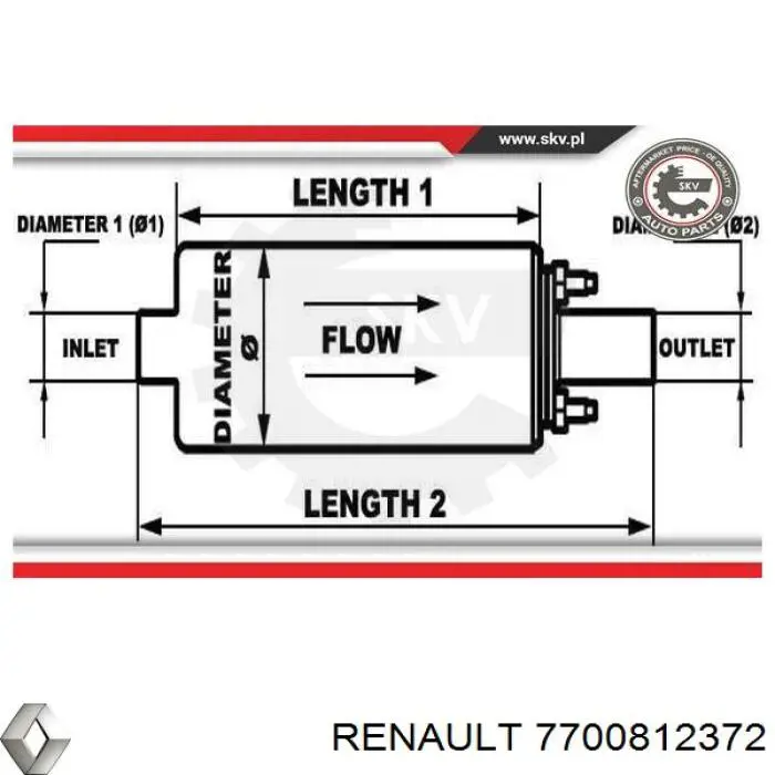 7700812372 Renault (RVI) elemento de turbina de bomba de combustible