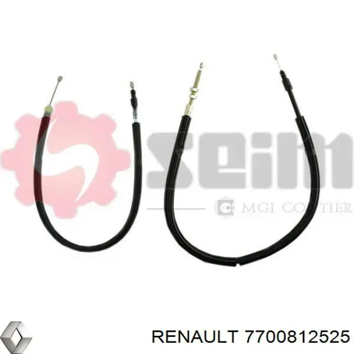 7700815321 Renault (RVI) cable de freno de mano trasero derecho