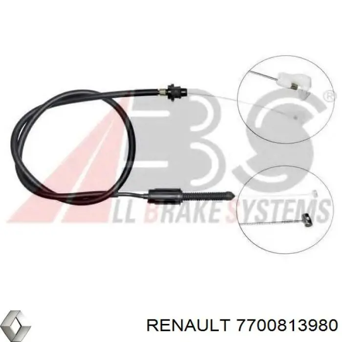 7700813980 Renault (RVI) cable del acelerador