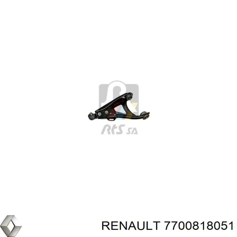 7700818051 Renault (RVI) barra oscilante, suspensión de ruedas delantera, inferior izquierda