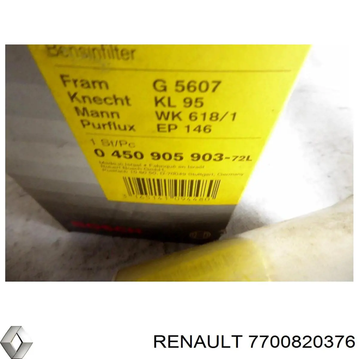 Comprar 7700820376 Renault (RVI) Filtro diesel