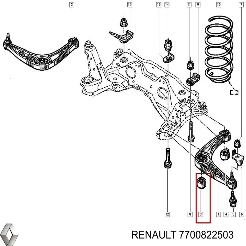 Comprar 7700822503 Renault (RVI) Silentblock