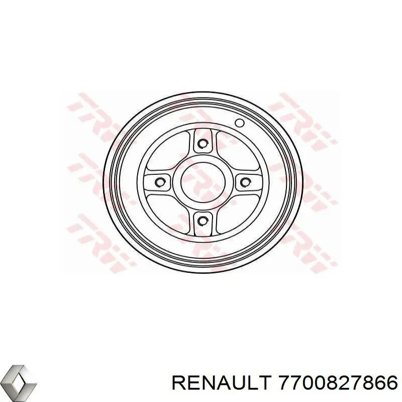 Comprar 7700827866 Renault (RVI) Tambor de freno trasero
