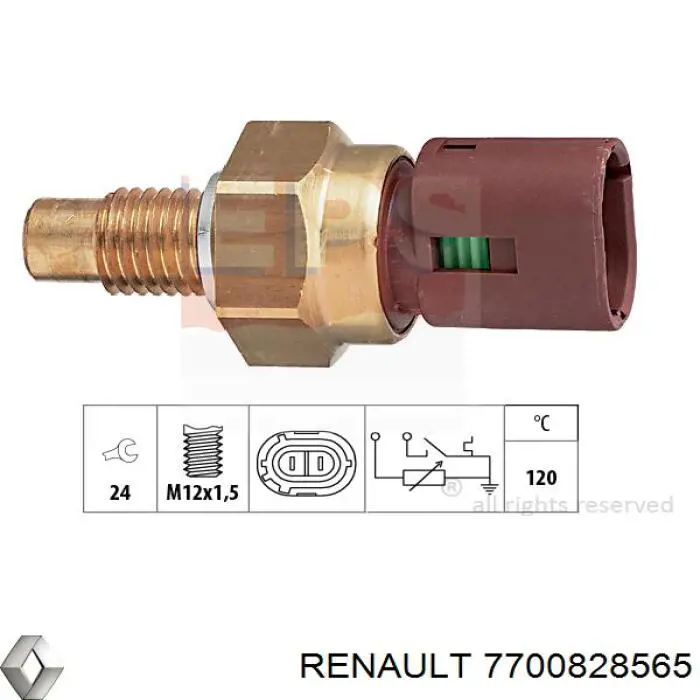 7700828565 Renault (RVI) sensor de temperatura del refrigerante