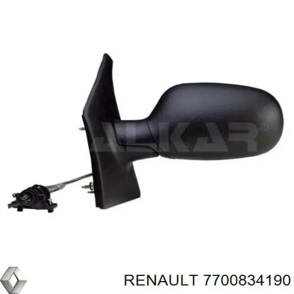 7700834190 Renault (RVI) cubierta de espejo retrovisor derecho