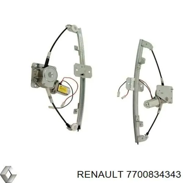 7700834343 Renault (RVI) Mecanismo de elevalunas de la puerta trasera izquierda