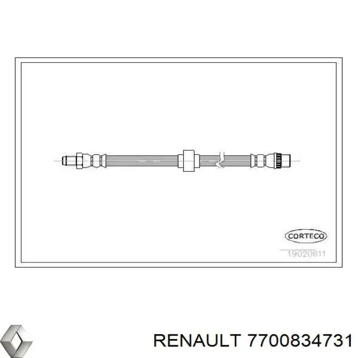 7700834731 Renault (RVI) latiguillo de freno delantero