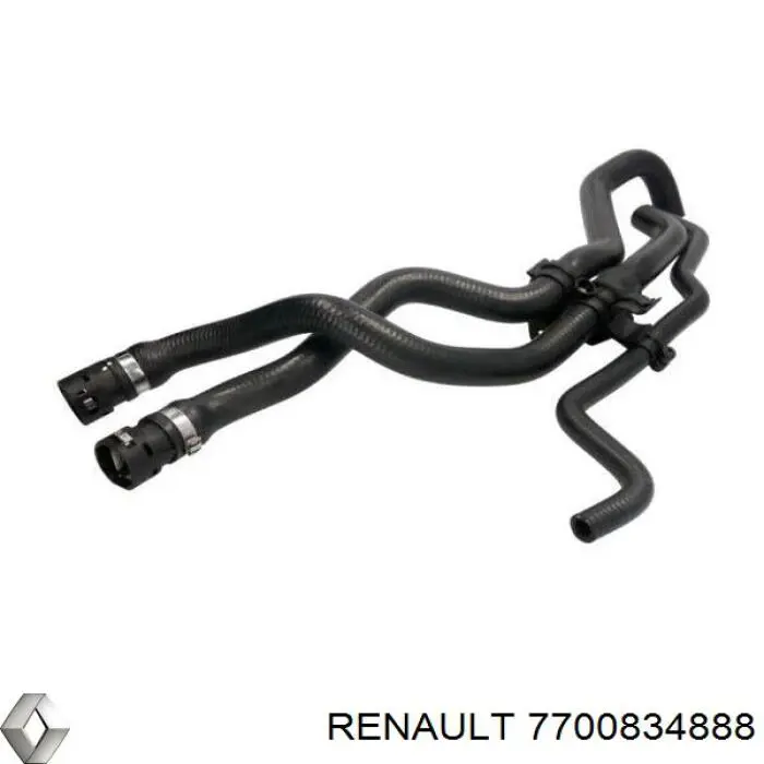 7700834888 Renault (RVI) manguera del radiador del calentador (estufa, Doble)