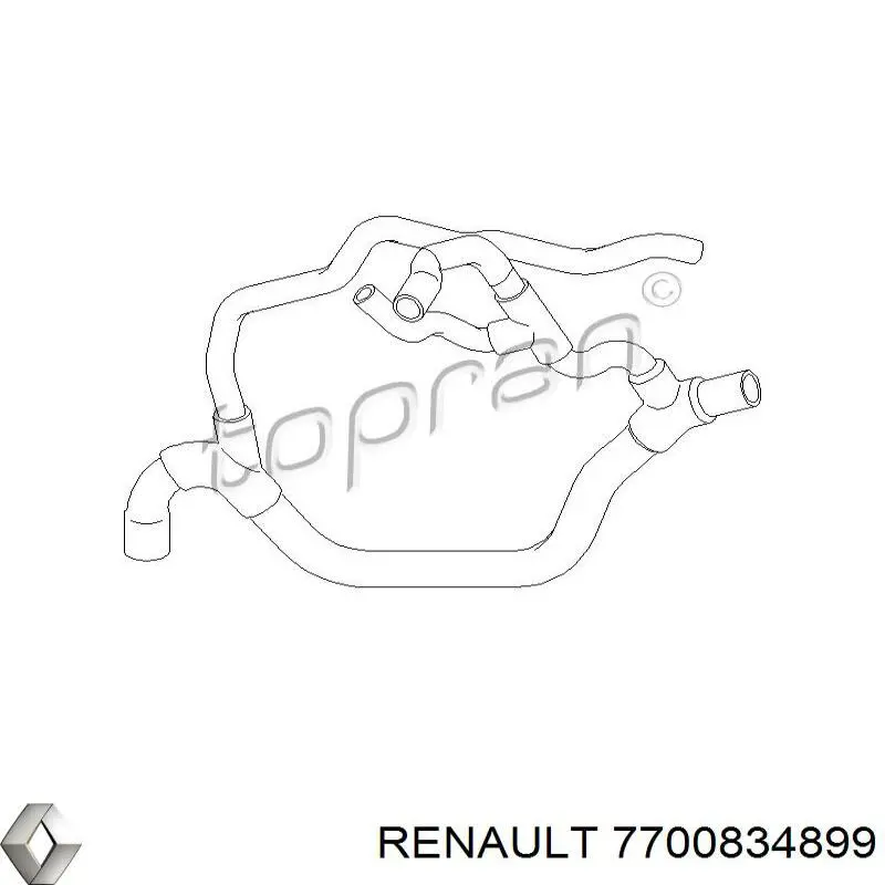 7700834899 Renault (RVI) manguera (conducto del sistema de refrigeración)