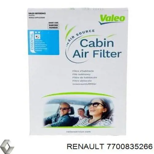 Filtro de cabina Renault (RVI) 7700835266 precio, desde 16,38 EUR