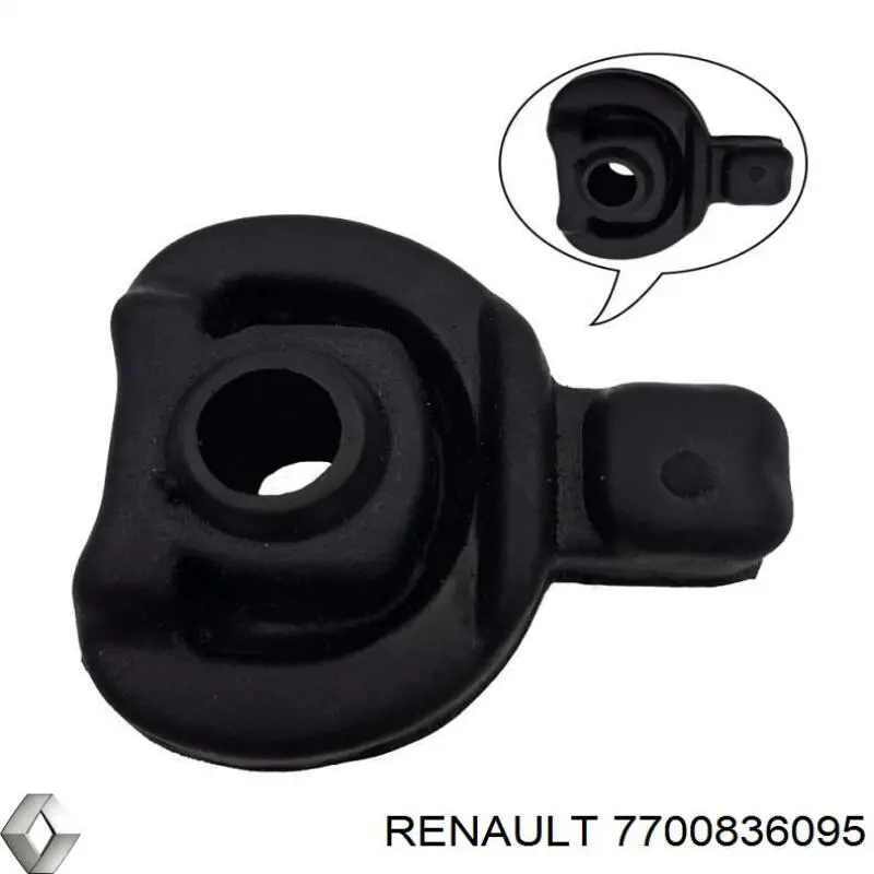 Comprar 7700836095 Renault (RVI) Soporte de tubo de escape